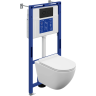 Комплект CERSANIT BRASKO VORTEX DPL EO slim инсталляция AQUA 50 PRIME P кнопка ACCENTO CIRCLE пластик черный 69478